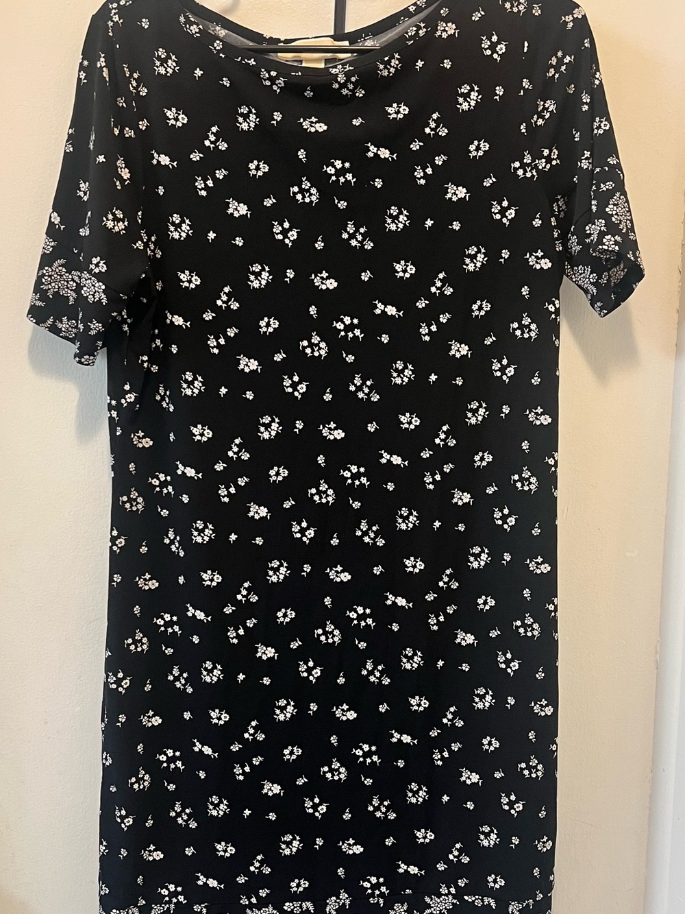 Michael Kors Black Dress with White Floral Print